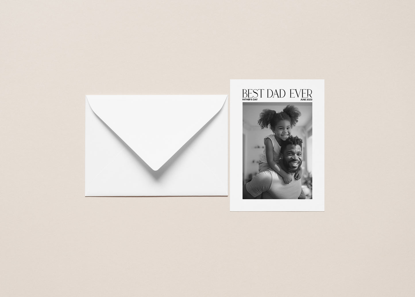Best Dad Ever 5x7 Photo Mat with Envelope