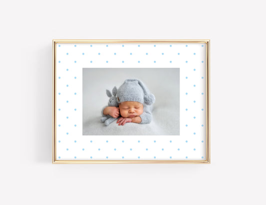 Blue Polka Dot Photo Mat
