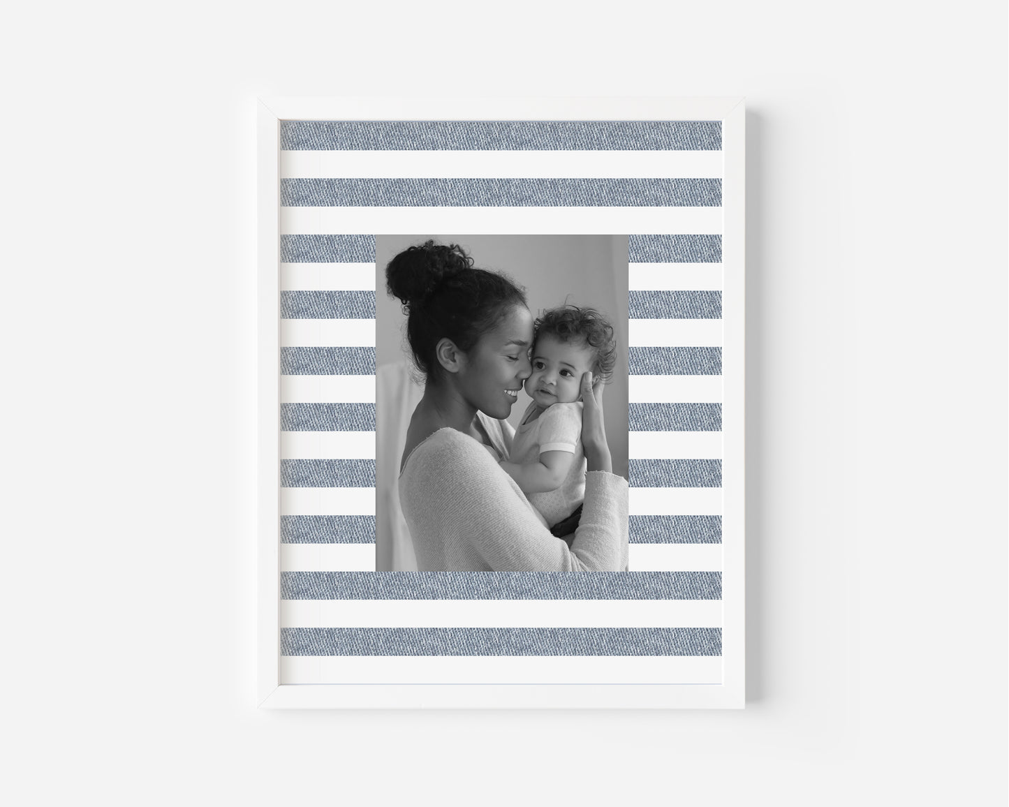 Chambray Stripe Photo Mat