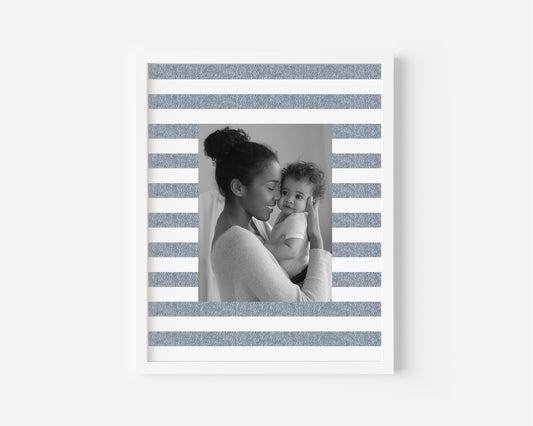 Chambray Stripe Photo Mat