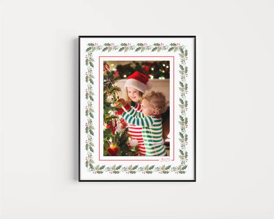 Christmas Holly Keepsake Photo Mat