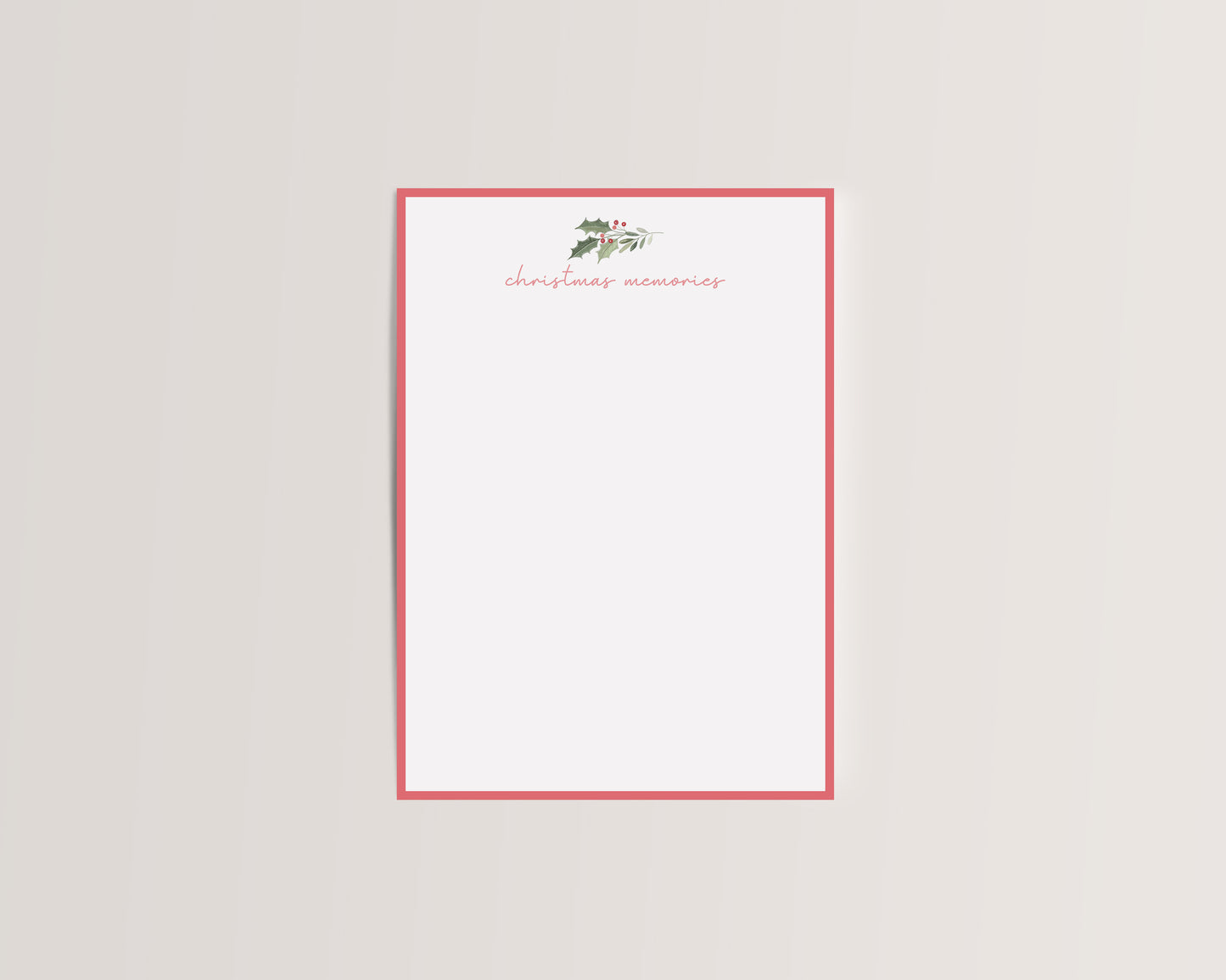 Christmas Holly Keepsake Photo Mat