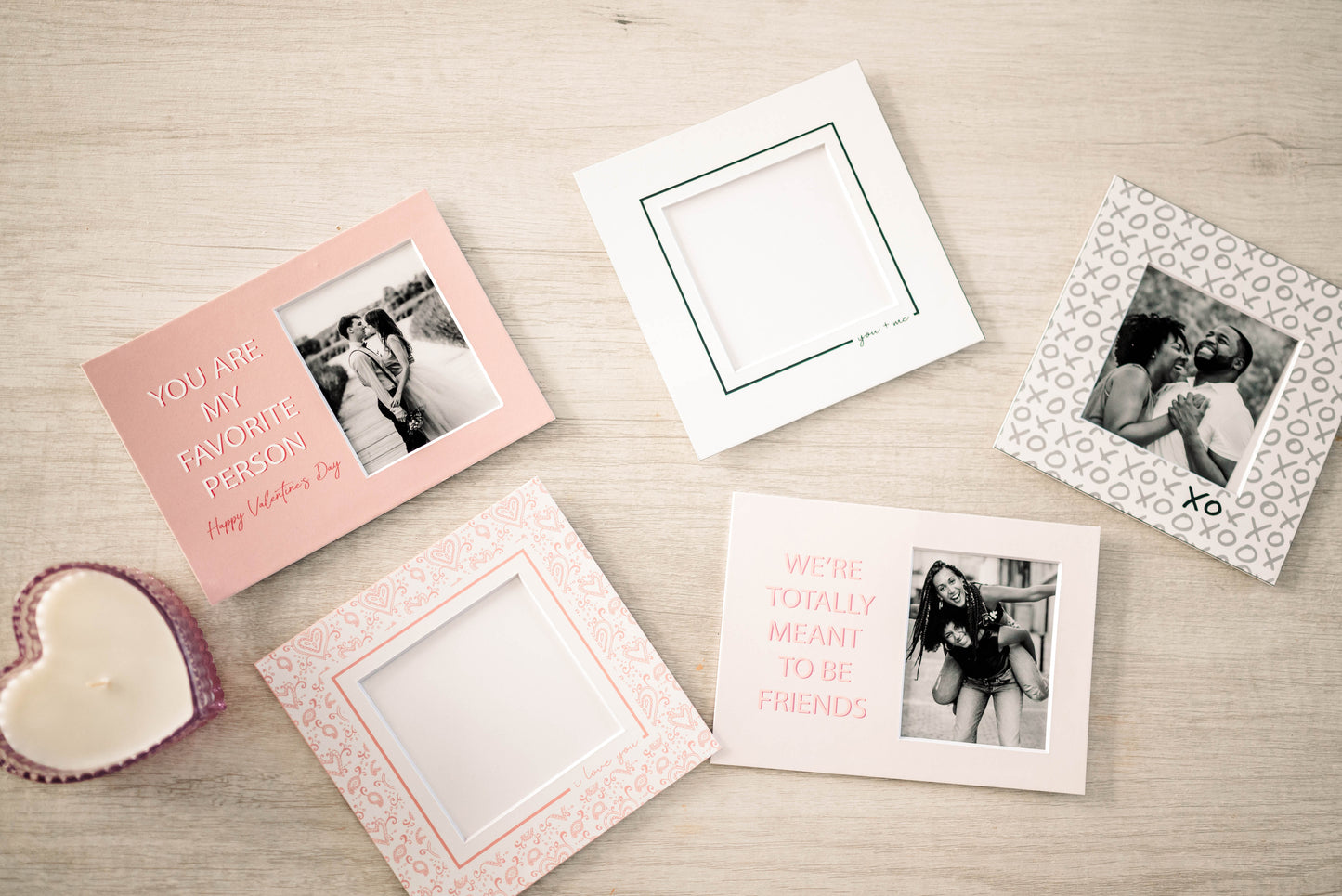 We're Totally Meant To Be Friends, Galentine's Day Keepsake Photo Mat Greeting Card