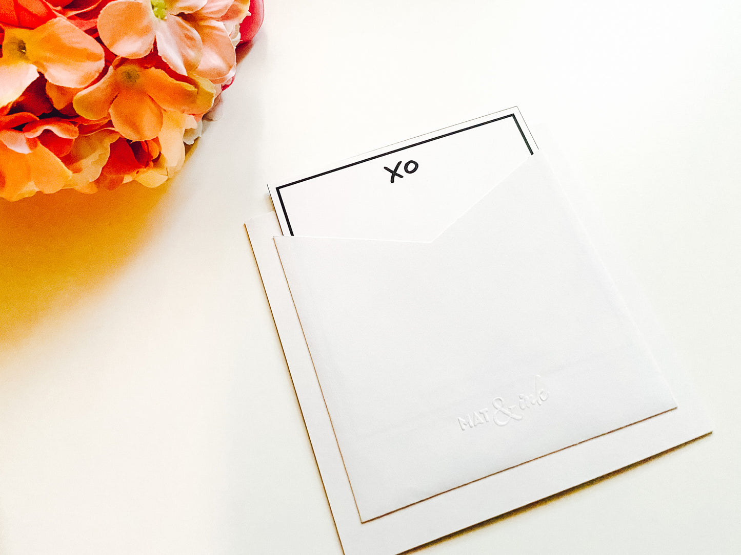 XO, Valentine's Day Keepsake Photo Mat Greeting Card