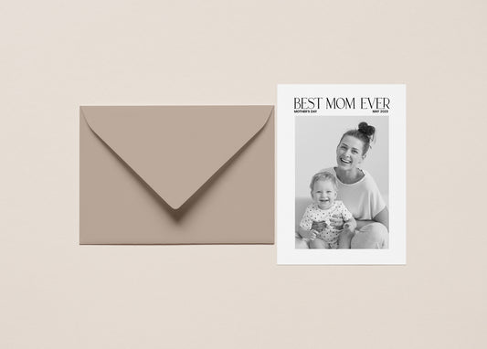 Best Mom Ever 5x7 Photo Mat with Envelope