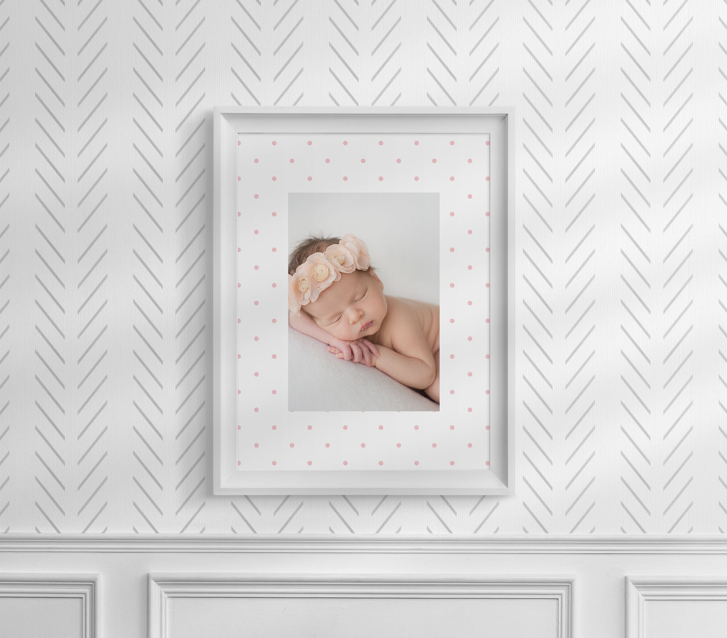 Pink Polka Dot Photo Mat