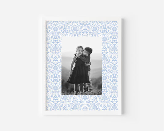 Blue Folklore Photo Mat