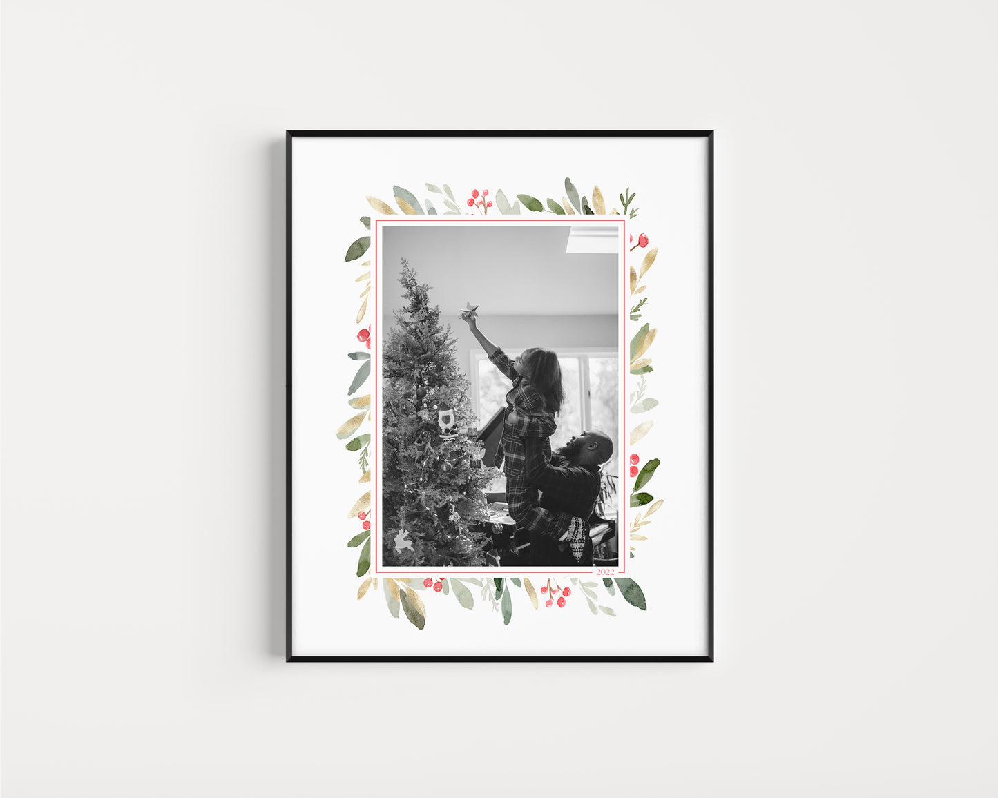 Christmas Greenery Keepsake Photo Mat