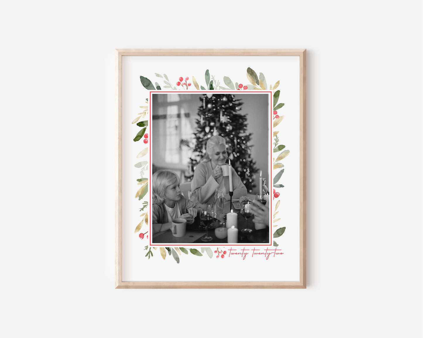 Christmas Greenery Keepsake Photo Mat