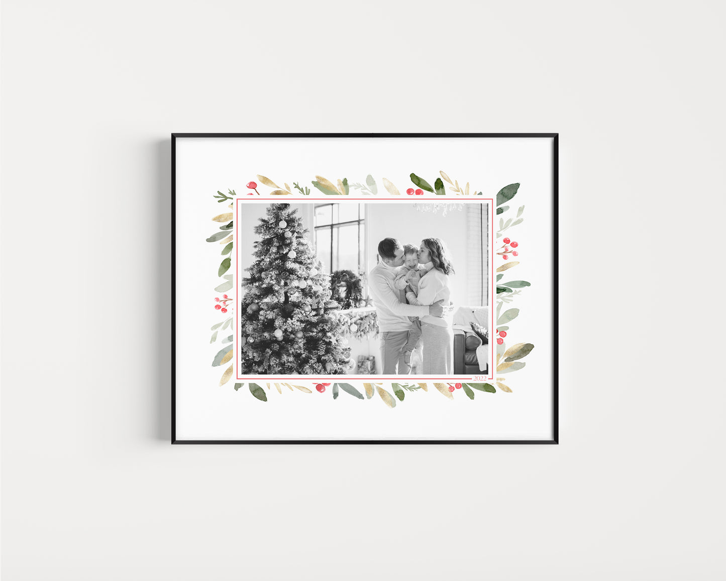 Christmas Greenery Keepsake Photo Mat