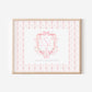 Pink Ballerina Nursery Monogram Crest with matching Photo Mat