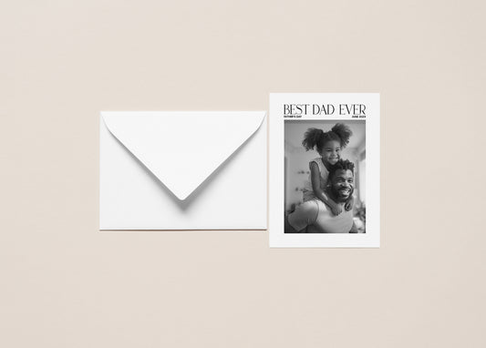 Best Dad Ever 5x7 Photo Mat with Envelope