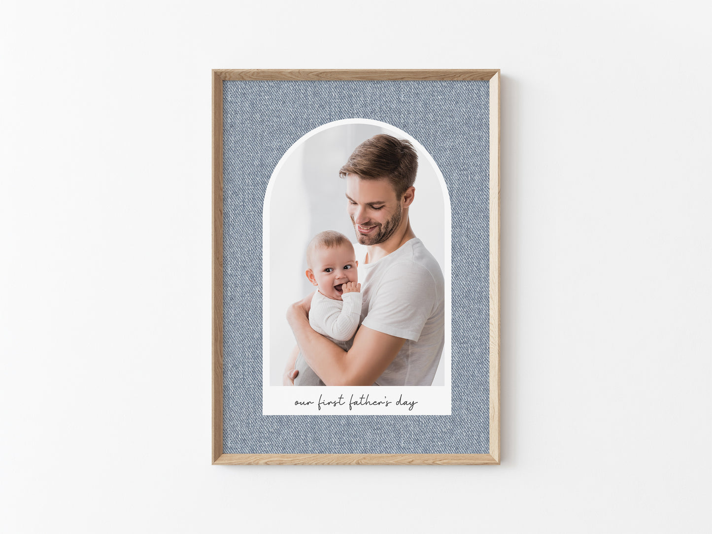 First Father's Day 5x7 Photo Mat with Envelope