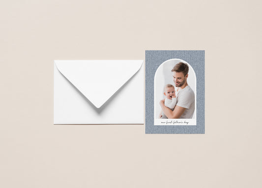 First Father's Day 5x7 Photo Mat with Envelope