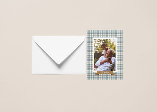 #1 Dad 5x7 Photo Mat with Envelope