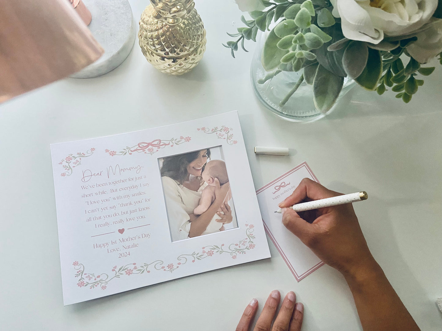 First Mother's Day Keepsake Photo Mat - Gift for New Mom