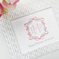 Pink & Green Floral Nursery Monogram Crest with matching Photo Mat