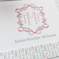 Pink & Green Floral Nursery Monogram Crest with matching Photo Mat