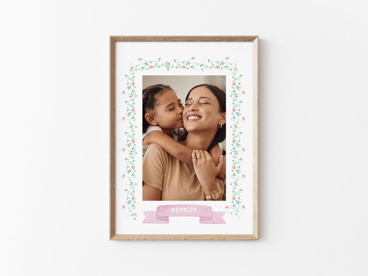 #1 Mom 5x7 Photo Mat with Envelope