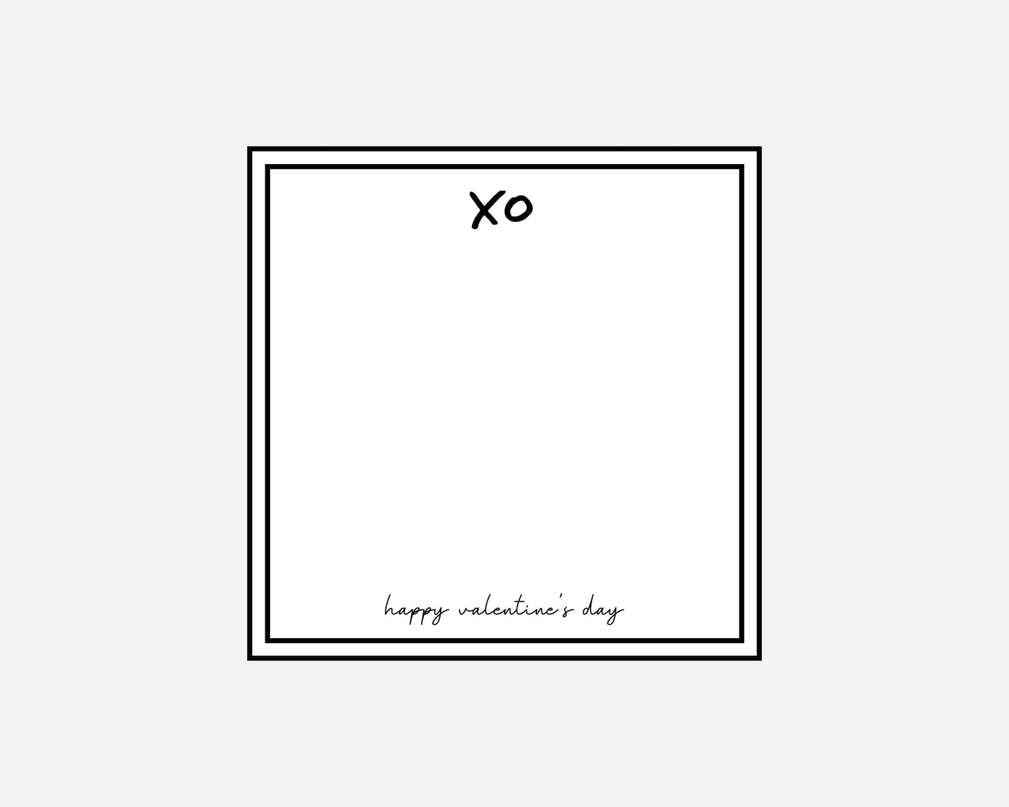 XO, Valentine's Day Keepsake Photo Mat Greeting Card