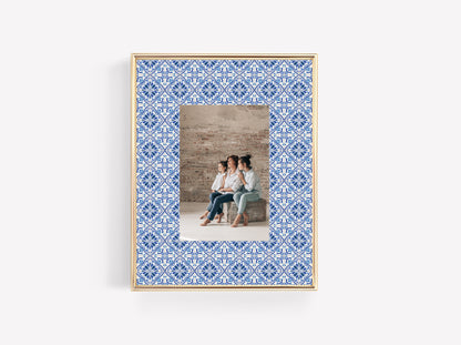 Blue Moroccan Tile 8x10 Photo Mat