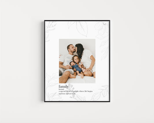 Family Definition 8x10 Photo Mat