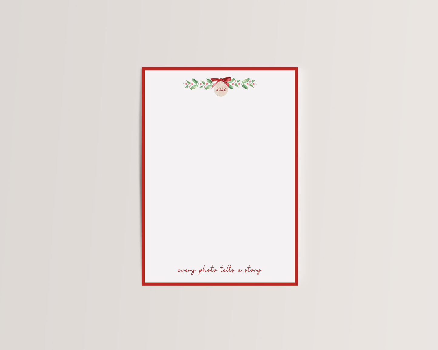 Holly Wreath Keepsake Photo Mat