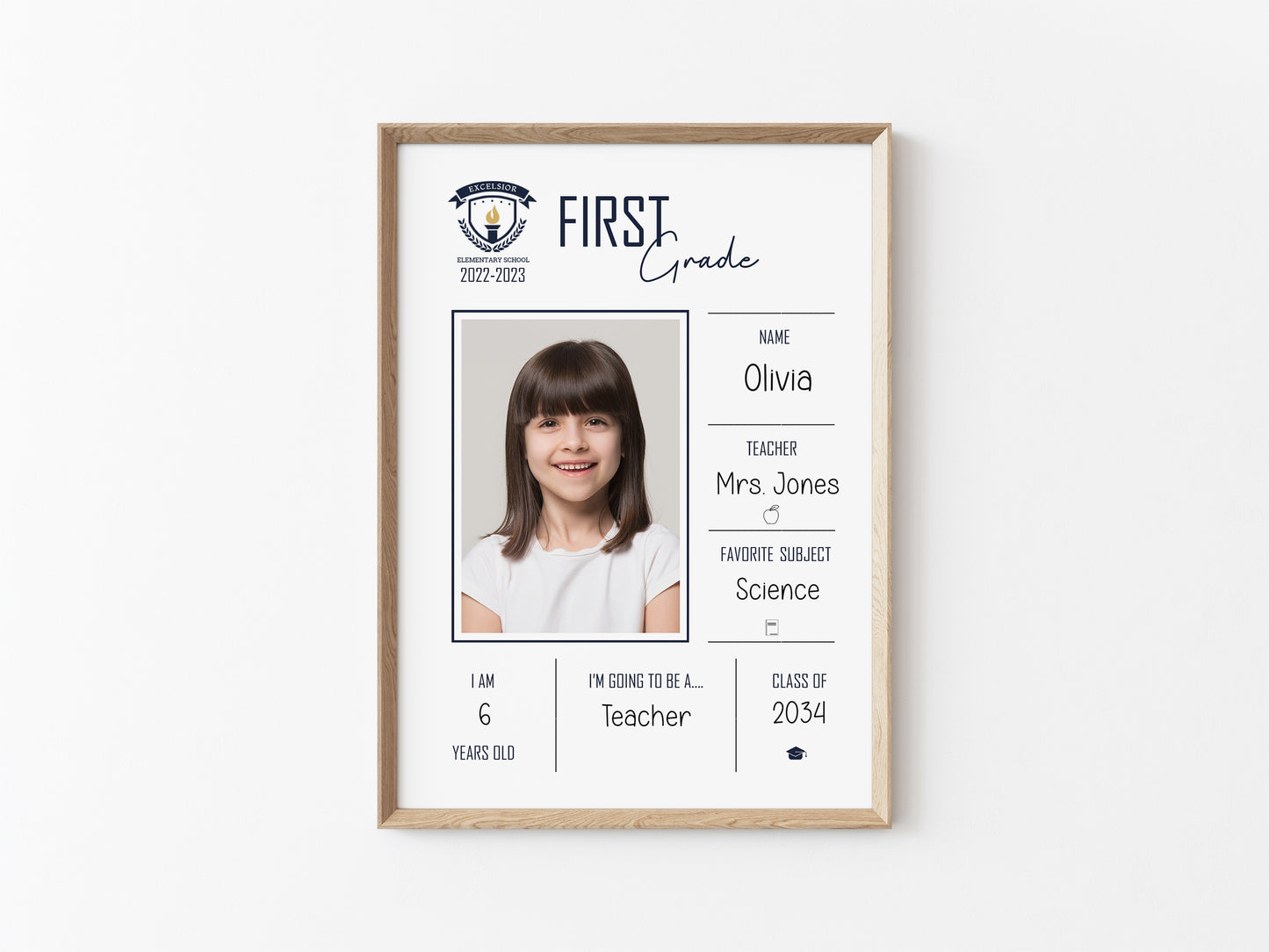 5x7 School Logo Photo Mat